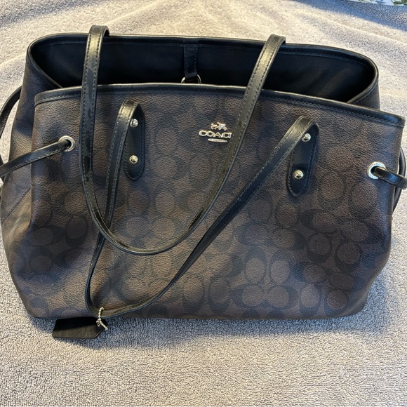Coach Handbags - Authentic Coach purse.  Brown and black with classic coach look.